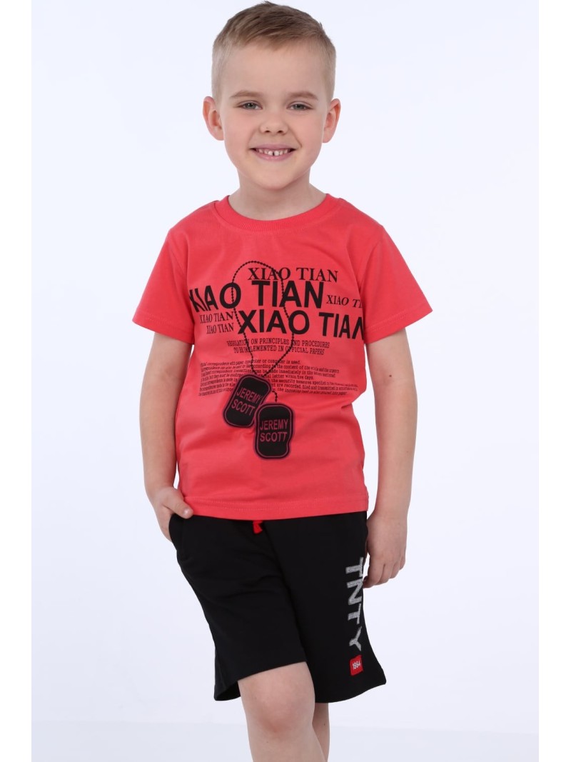 Jungen-T-Shirt mit Korallenaufdruck NDZ4489 – Online-Shop – Boutique